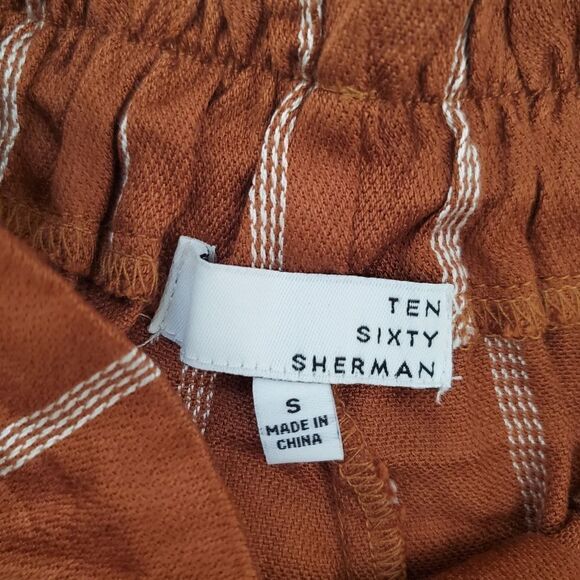 Ten Sixty Sherman | Paperbag Tie Waist Pants in Rust - Picture 13 of 15